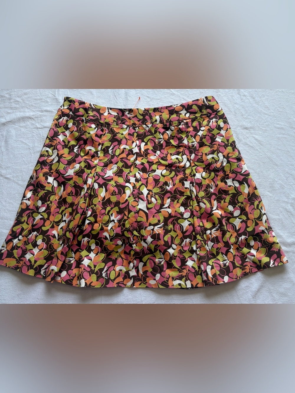 Liz Golf Floral Pleated Skater Skirt in Pink, Yellow & Brown SZ 12P, deportes - Picture 8 of 16